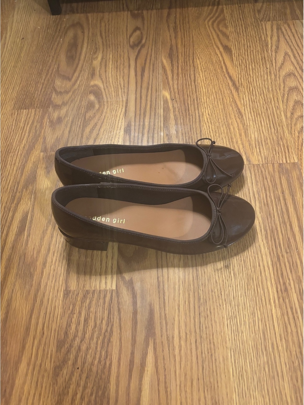 Brown Madden Girl Heeled Ballet Flats Size 8.5